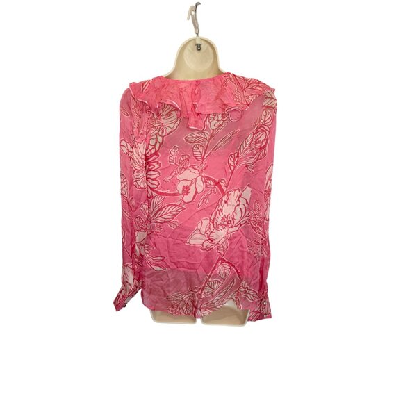 Hemant and Nandita Pink Floral Top with Cami NWT- Size XS - Picture 4 of 16